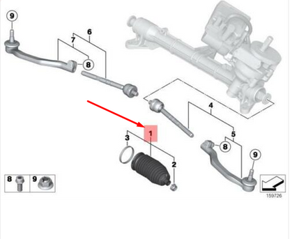 new mini cooper clubman r55 steering rack boot repair kit 32106778560 original
