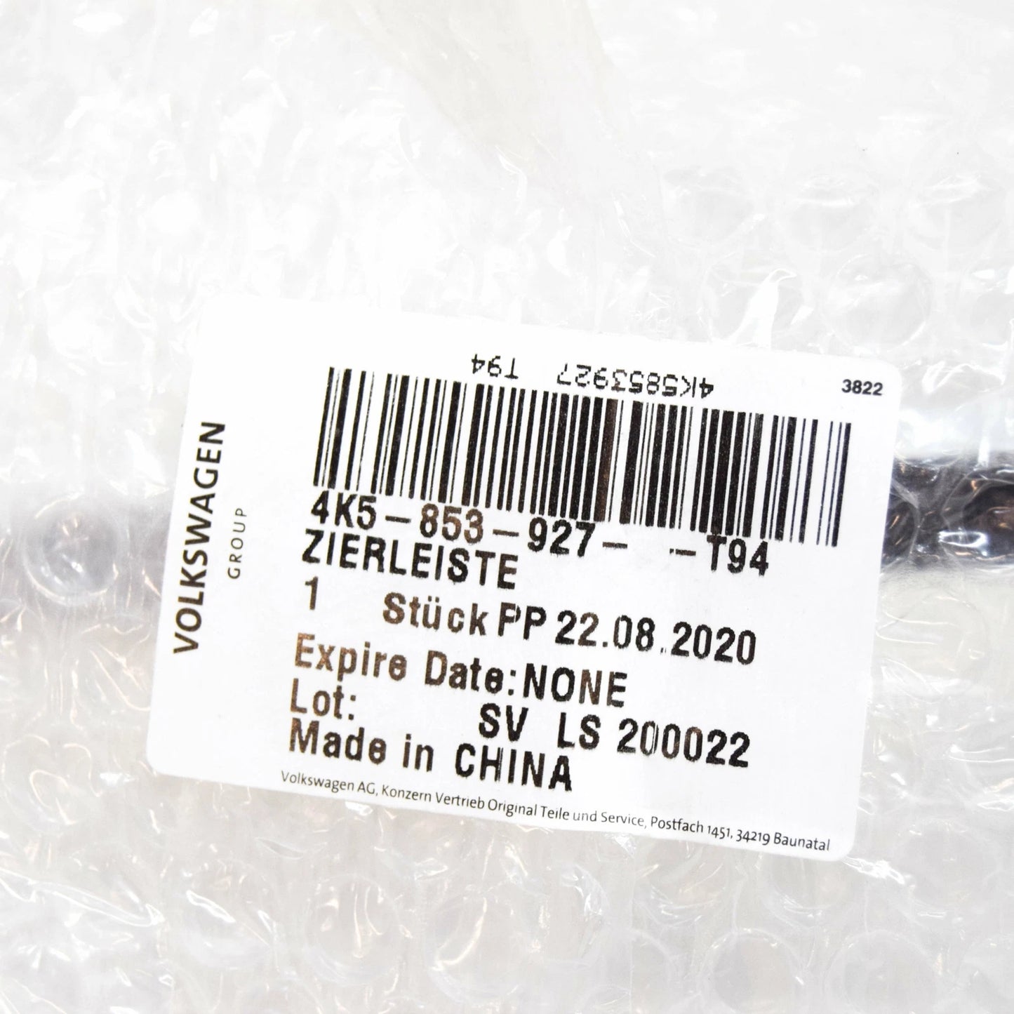 NEW AUDI A6 C8 REAR TAILGATE LUGGAGE TRIM STRIP GLOSSY 4K5853927T94