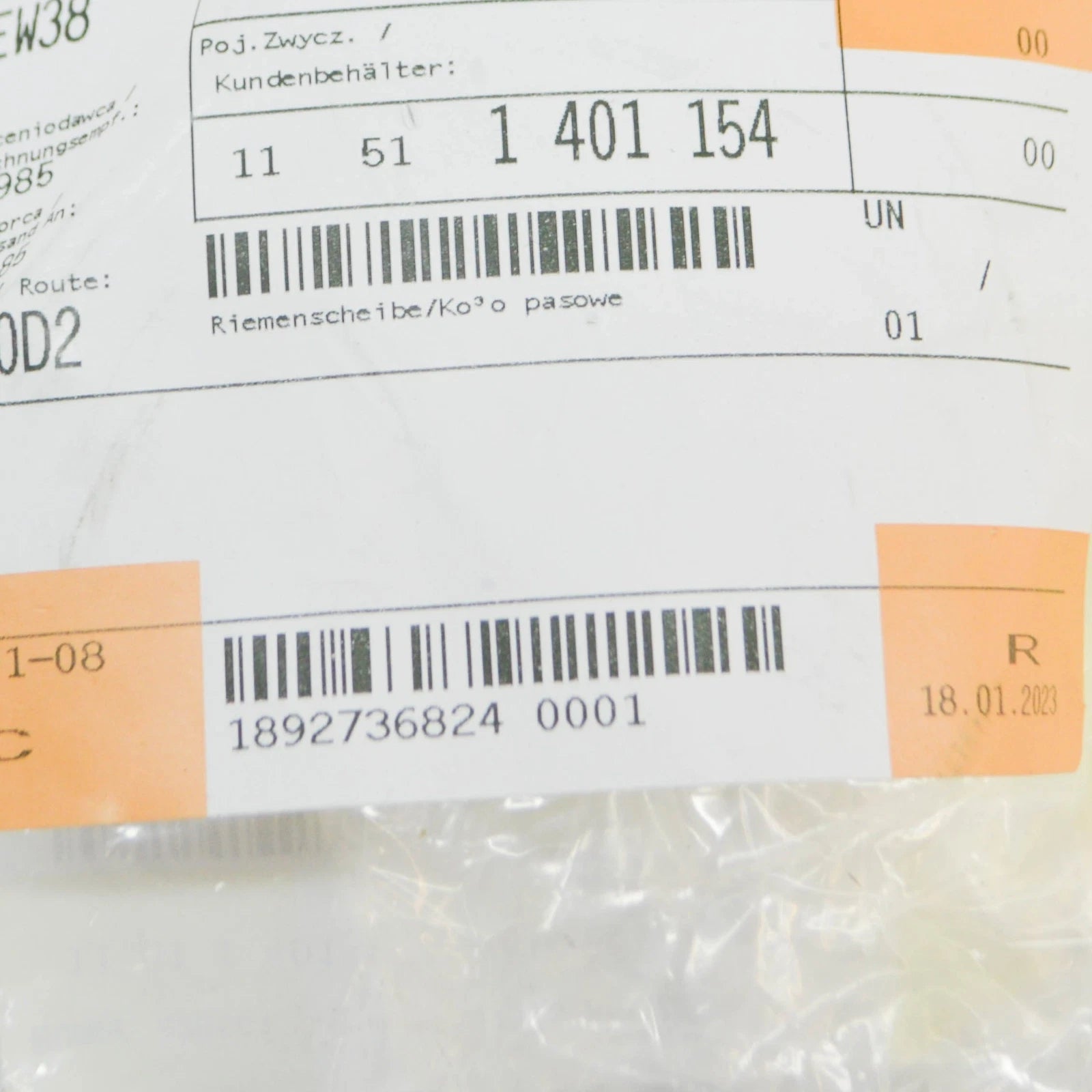 NEW BMW 3 E36 COUPE M3 3.2I 179KW WATER PUMP PULLEY 11511401154 ORIGINAL