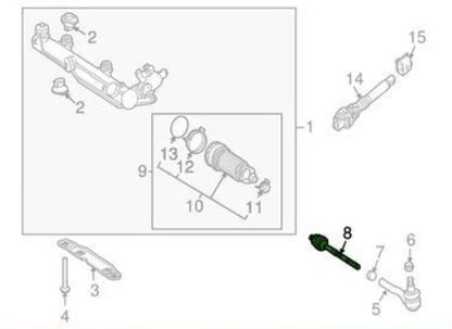 NEW MERCEDES-BENZ E-CLASS W211 INNER TRACK ROD END A2303380015 ORIGINAL