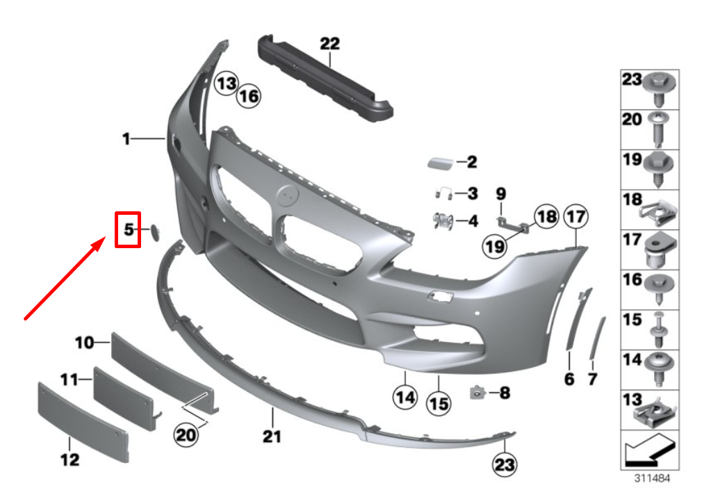 new bmw 6 coupe f13 trailer tow cap cover 51118055288 8055288 original