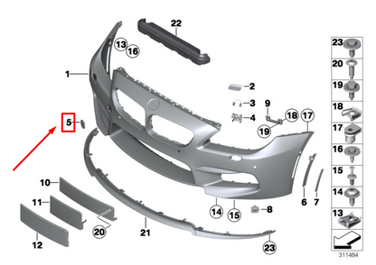 new bmw 6 coupe f13 trailer tow cap cover 51118055288 8055288 original