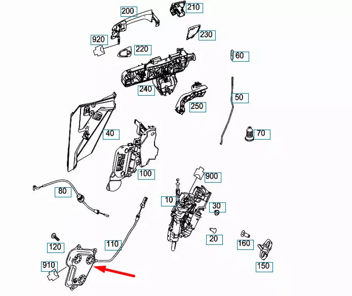 NEW MERCEDES-BENZ GLE W166 REAR LEFT DOOR SOFT CLOSE MOTOR A1667600900