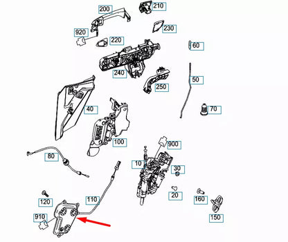 NEW MERCEDES-BENZ GLE W166 REAR LEFT DOOR SOFT CLOSE MOTOR A1667600900