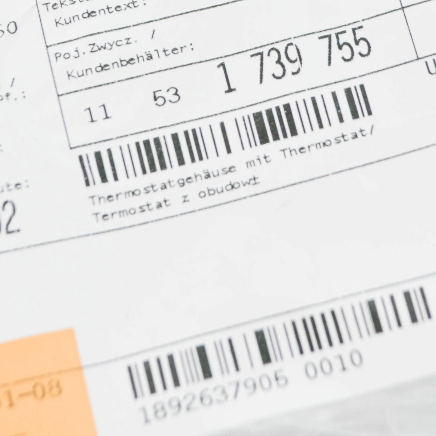 NEW BMW 3 E36 1.8I THERMOSTAT 11531739755 ORIGINAL