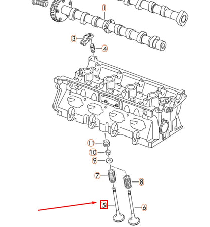NEW VOLKSWAGEN BEETLE A5 INTAKE VALVE 06K109601 ORIGINAL