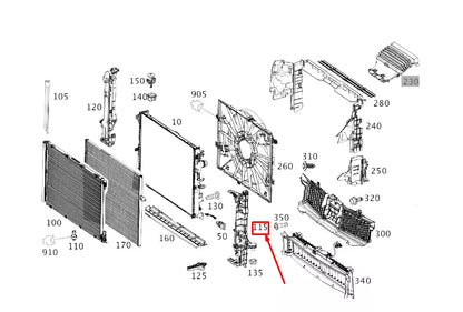 NEW MERCEDES-BENZ S W222 RADIATOR LEFT SUPPORTING FRAME A0995040000 ORIGINAL