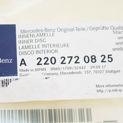 NEW MERCEDES-BENZ C-CLASS W203 INNER DISC A2202720825 C350 4 MATIC ORIGINAL