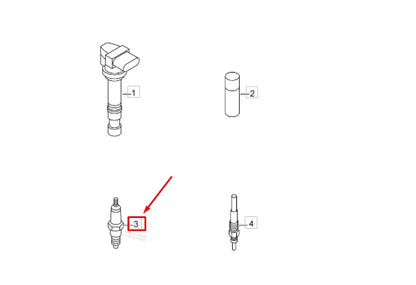 NEW VOLKSWAGEN EOS SPARK PLUG 'LONGLIFE' 06H905621A ORIGINAL