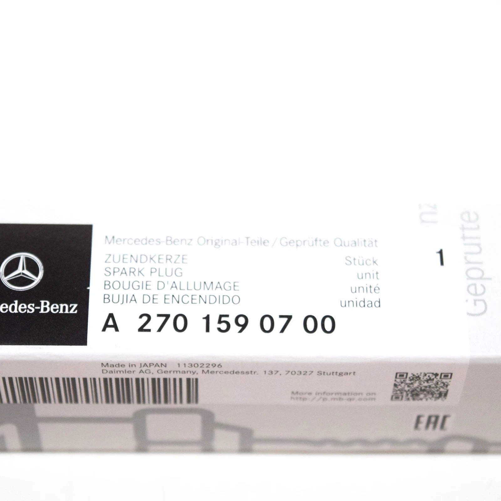 NEW MB C-CLASS W205 SPARK PLUG A2701590700 2.0 PETROL 105KW ORIGINAL