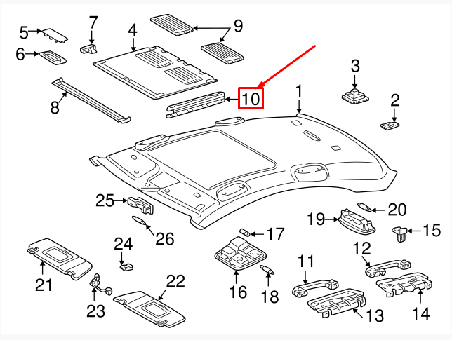 NEW MERCEDES-BENZ C W203 ROOF RIGHT SIDE ROLLER BLIND COVER A2157801640 ORIGINAL