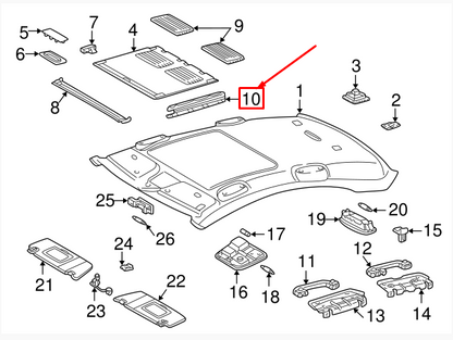 NEW MERCEDES-BENZ C W203 ROOF RIGHT SIDE ROLLER BLIND COVER A2157801640 ORIGINAL