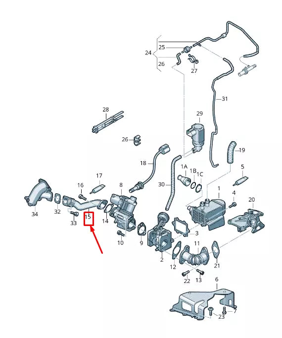 NEW AUDI A5 SPORTBACK 8T EXHAUST CONNECTING PIPE 059131530B