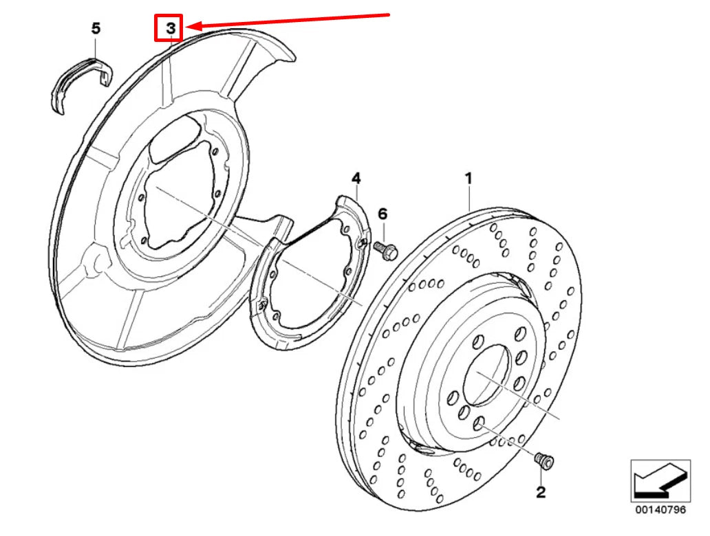 NEW BMW 3 E90 FRONT RIGHT BRAKE ROTOR DUST SHIELD 34212283254 2283254 ORIGINAL