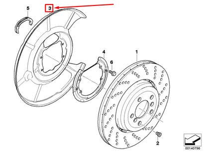 NEW BMW 3 E90 FRONT RIGHT BRAKE ROTOR DUST SHIELD 34212283254 2283254 ORIGINAL