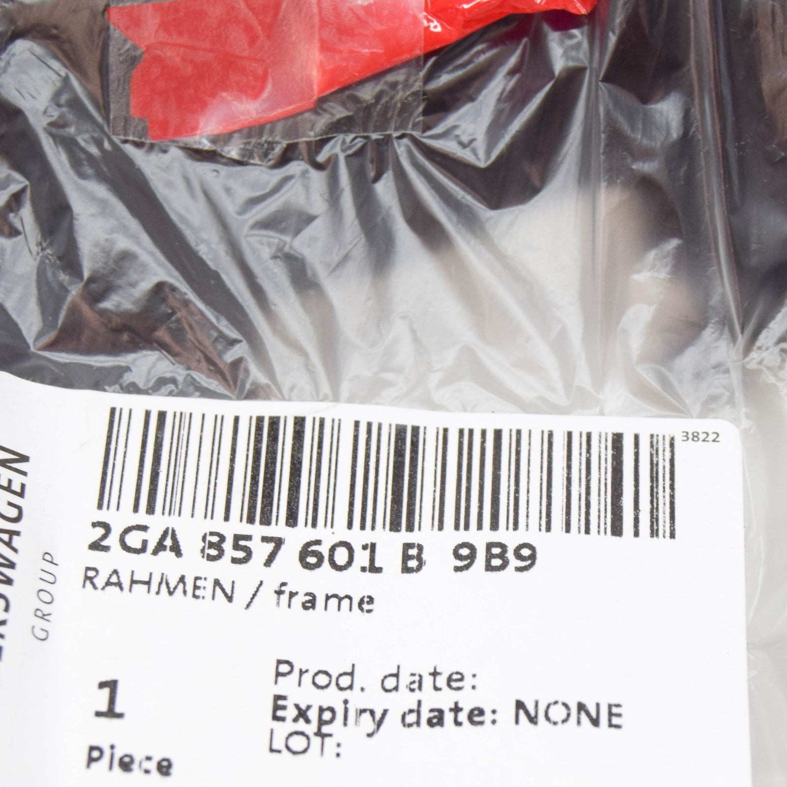 NEW VW TAIGO CS LEFT EXTERIOR MIRROR FRAME 2GA857601B9B9 ORIGINAL