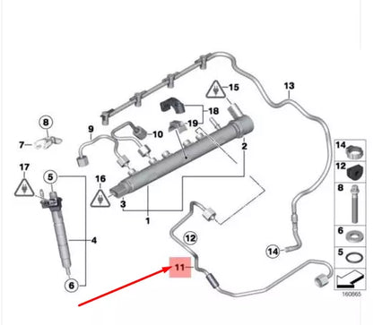 NEW BMW 3 E90 PRESSURE HOSE ASSEMBLY 13537800604 7800604