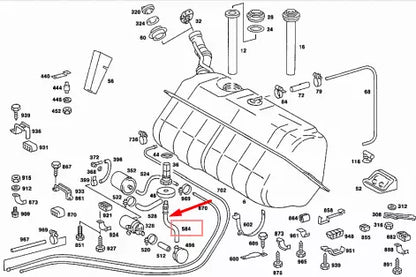 NEW MERCEDES-BENZ SL R107 FUEL HOSE A1164701575 4.5 PETROL 165KW