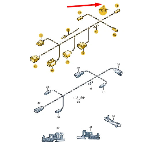 NEW VOLKSWAGEN CC TAILGATE CABLE SET 3C8971182H