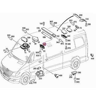 NEW MERCEDES SPRINTER 906 INTERIOR REAR DOOR LIGHT A9068200701 ORIGINAL