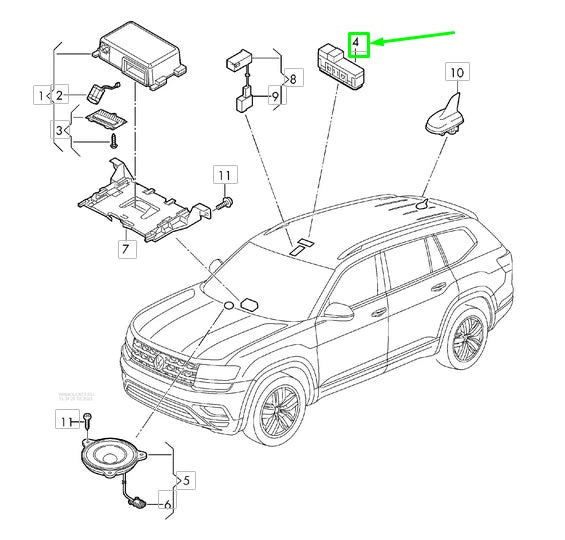 NEW VOLKSWAGEN ARTEON 3H7 TELEPHONE CONTROL UNIT 5NR035624TVF
