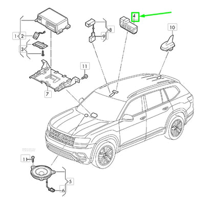 NEW VOLKSWAGEN ARTEON 3H7 TELEPHONE CONTROL UNIT 5NR035624TVF