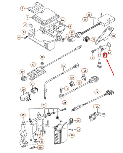 NEW AUDI A3 8P CRANKSHAFT IMPULSE SENDER 022957147 ORIGINAL