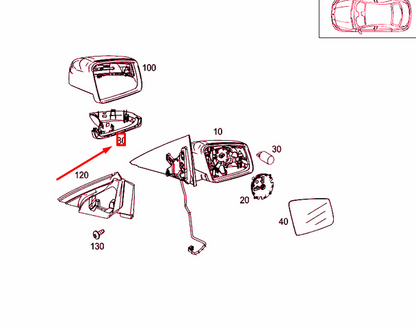 NEW MERCEDES-BENZ CLA C117 FRONT RIGHT DOOR MIRROR COVER A1768100415 ORIGINAL