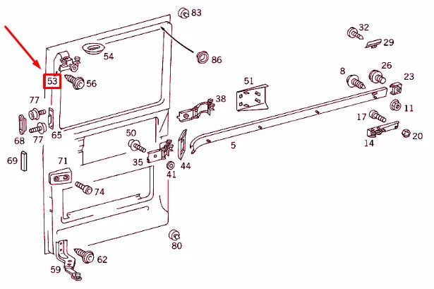 NEW MB SPRINTER 903 SLIDING DOOR LEFT TOP CARRIAGE A9017600947 ORIGINAL