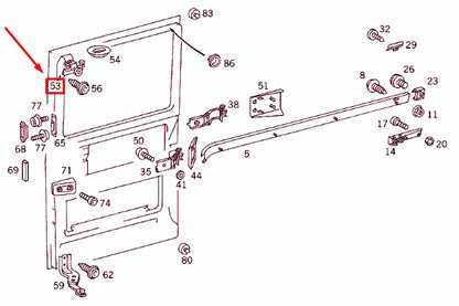 NEW MB SPRINTER 903 SLIDING DOOR LEFT TOP CARRIAGE A9017600947 ORIGINAL
