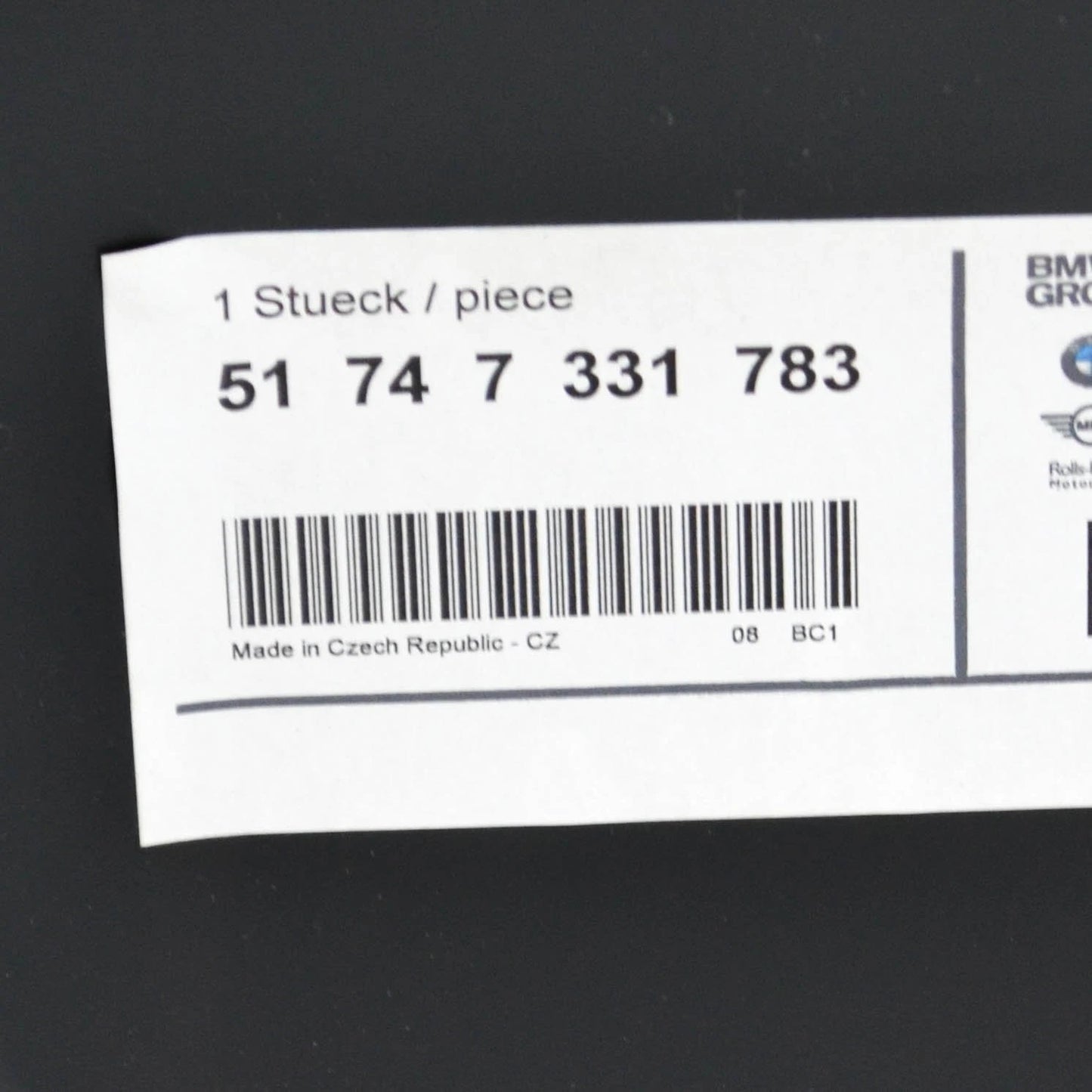 NEW BMW 5 F10 FRONT LEFT BRAKE AIR DUCT 7331783 51747331783 2015 ORIGINAL