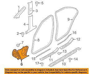 NEW BMW 5 E39 LATERAL TRIM PANEL FRONT LEFT 51438208321 ORIGINAL