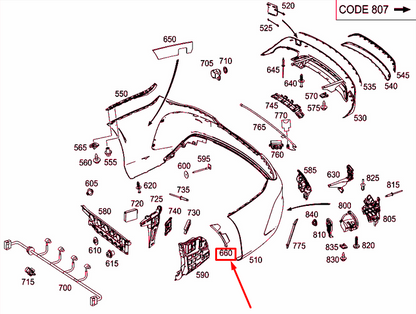 NEW MERCEDES-BENZ CLA C117 REAR LEFT WHEEL HOUSE COVERING A1178800105 ORIGINAL