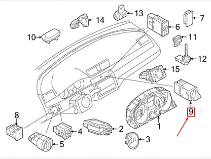 NEW VW PASSAT CC 35 HAZARD WARNING BUTTON 3AA953509A1QB
