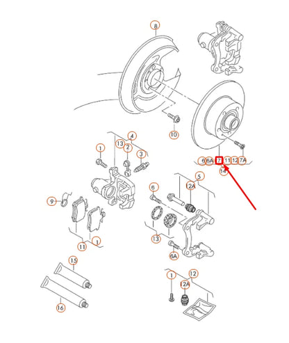 NEW AUDI A4 B7 REAR BRAKE DISC 8E0615601P ORIGINAL