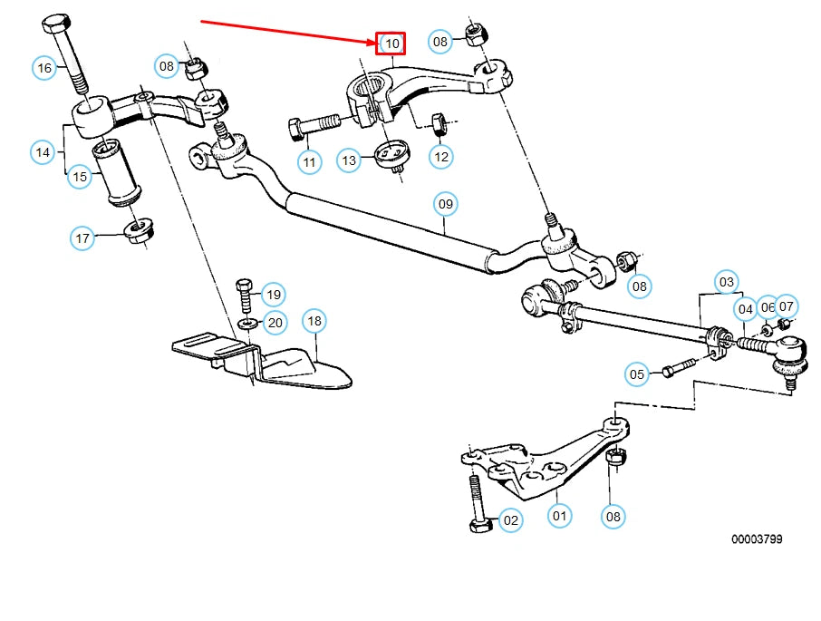 NEW BMW 5 E34 STEERING LINKAGE DROP ARM 32211137467 1137467 ORIGINAL