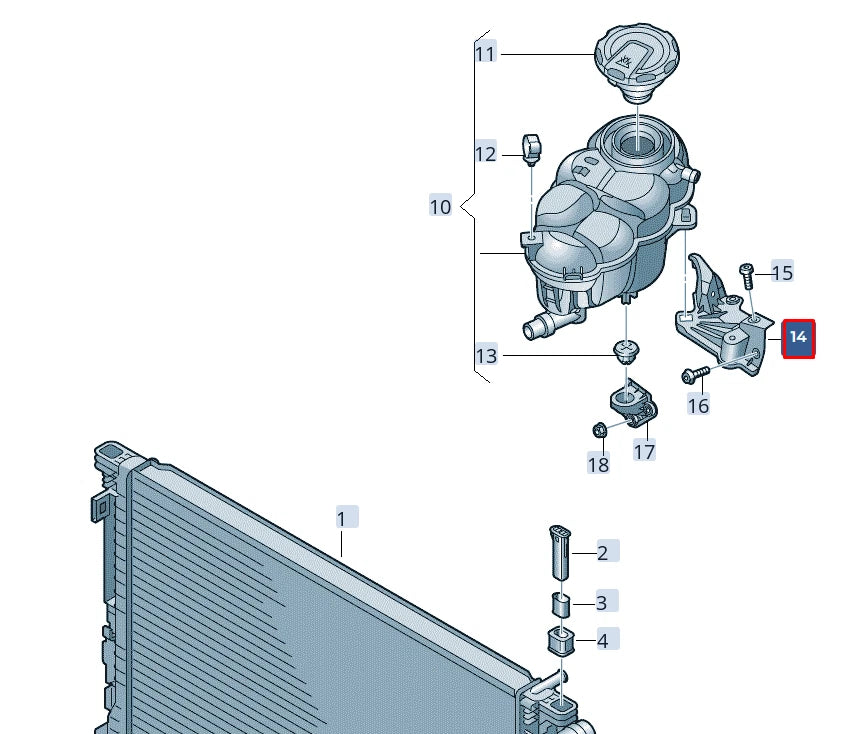 NEW AUDI A8 4N EXPANSION TANK RETAINER 4N0121263F