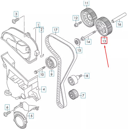 NEW AUDI A1 8X INLET CAMSHAFT ADJUSTER UNIT 04E109088AD ORIGINAL