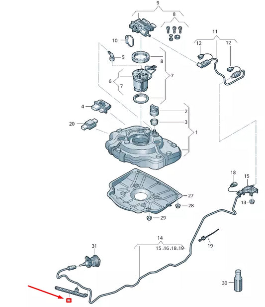 NEW VW TOUAREG 7P MK2 REDUCTION AGENT LINE BRACKET 7P6131713C