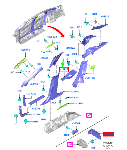 new ford mondeo mk5 rear left door scuff plate 2106529 original