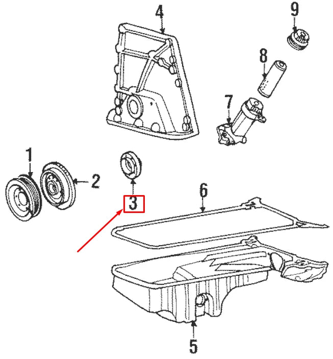 NEW MERCEDES-BENZ 190 W201 CRANKSHAFT HUB A1040300008 ORIGINAL