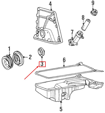 NEW MERCEDES-BENZ 190 W201 CRANKSHAFT HUB A1040300008 ORIGINAL