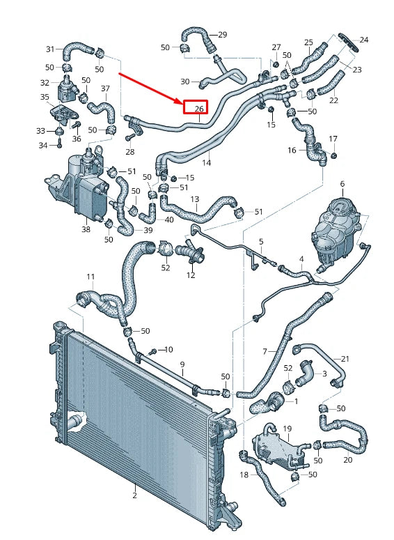 NEW AUDI A8 4N ENGINE COOLANT PIPE 4N0819377K