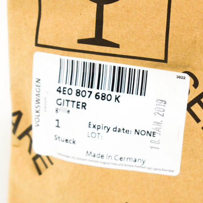 NEW AUDI A8 4E FRONT BUMPER RIGHT FOG LIGHT GRILL 4E0807680K ORIGINAL