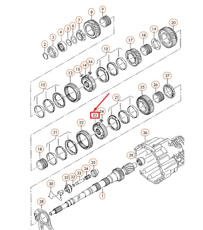 NEW AUDI A4 B7 GEARBOX SYNCHRONIZING HUB 5TH/6TH GEAR 0A2311764A ORIGINAL