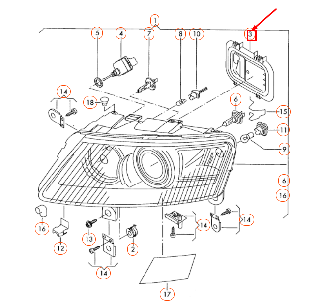 NEW AUDI A6 C6 HEADLIGHT LEFT PROTECTIVE CAP 4F0941159 ORIGINAL
