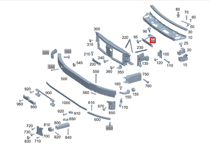 NEW MERCEDES-BENZ C W206 FRONT REINFORCEMENT STRIKER A2068980100 ORIGINAL