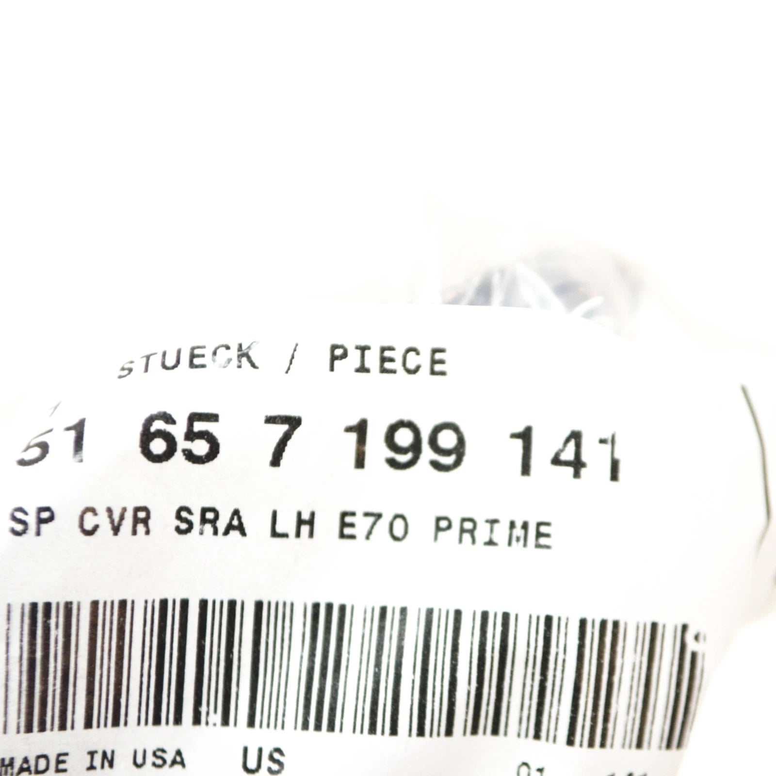 NEW BMW X5 E70 FRONT BUMPER LEFT SIDE WASHER COVER CAP 51657199141 ORIGINAL