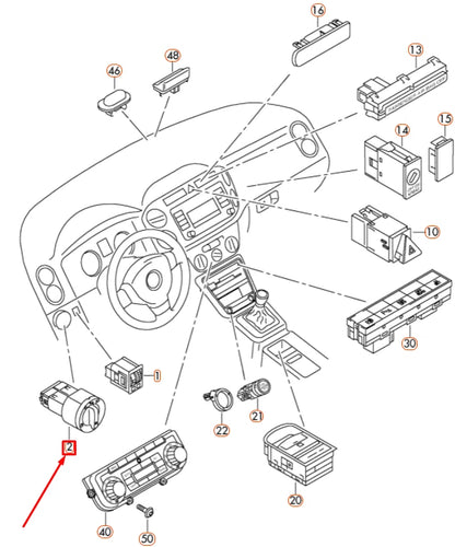 NEW VW TIGUAN 5N MK1 HEADLIGHT SWITCH CONTROL UNIT 3C8941431ACXSH ORIGINAL