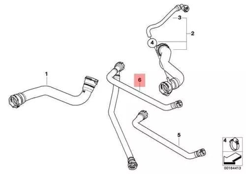 NEW BMW E83 X3 RADIATOR COOLANT HOSE 3421989 17123421989 ORIGINAL